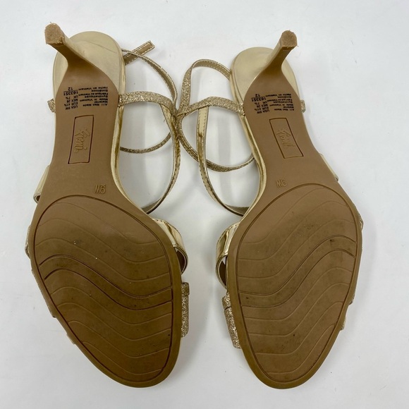 Women’s FIONI Gold Glitter Heels Size 9W - Picture 7 of 9